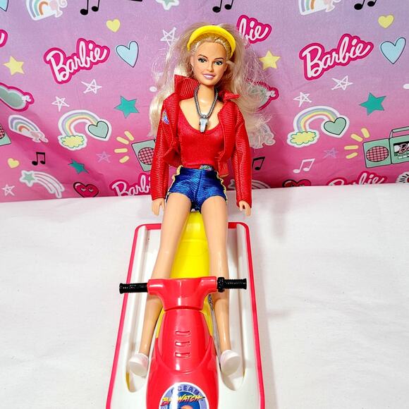 Baywatch Lifeguard Training Play Set CJ Parker Pam Anderson Doll 1997 Jet Ski - Picture 4 of 9